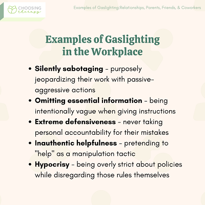 Gaslighting Examples at Work